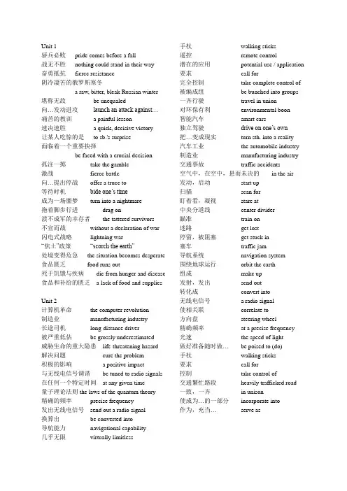 大学英语四Useful expressions