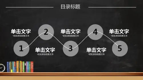 简洁黑板背景的教学PPT课件模板