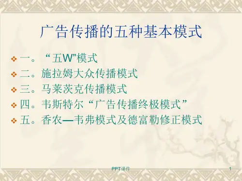 广告传播的五种基本模式  ppt课件