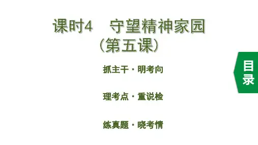 初中政治中考复习 4 课时4  守望精神家园(第五课)