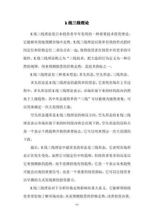 k线三线理论