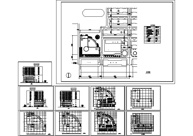高层综合楼CAD建筑施工图
