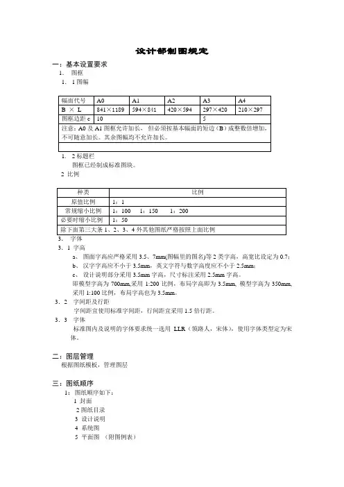 设计部制图规范