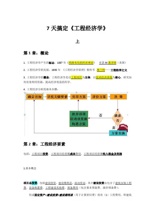 工程经济学期末复习(上)