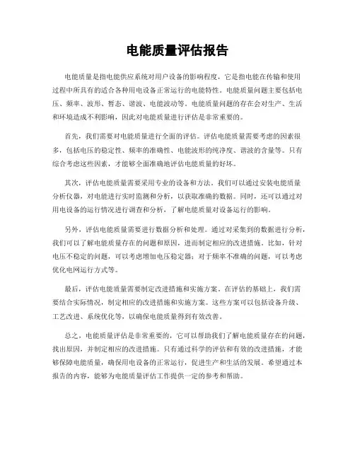 电能质量评估报告
