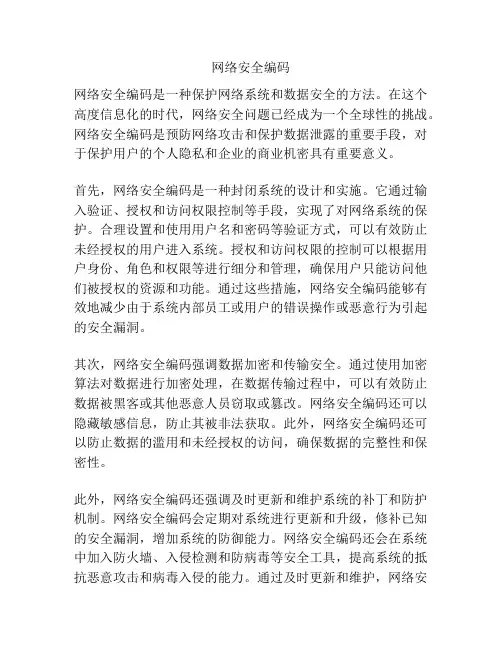 网络安全编码