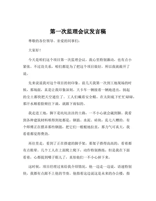 第一次监理会议发言稿