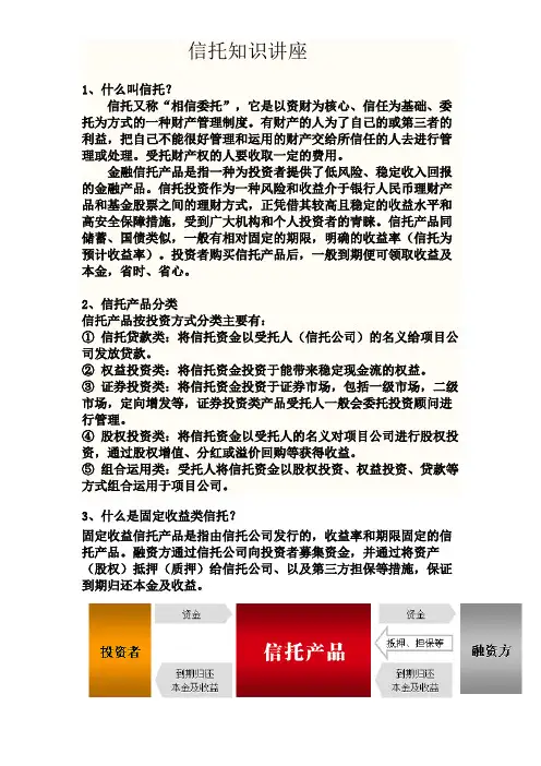 学习资料--信托知识讲座(一)概要