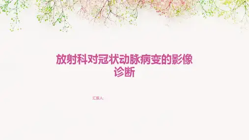 放射科对冠状动脉病变的影像诊断