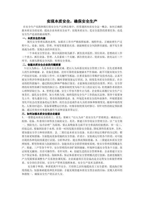 论本质安全