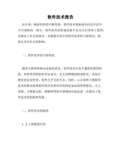 软件技术报告