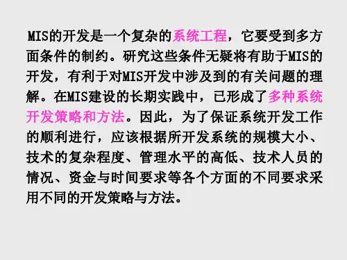 管理信息系统第4章-MIS的开发策略和开发方法