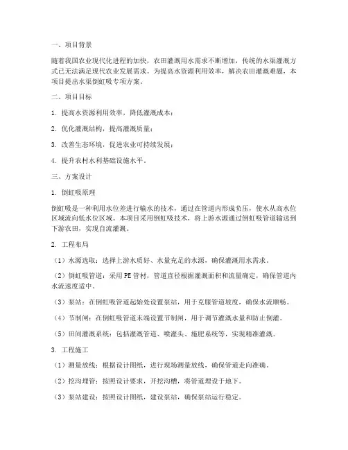 水渠倒虹吸专项方案