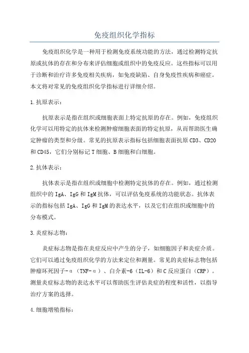 免疫组织化学指标