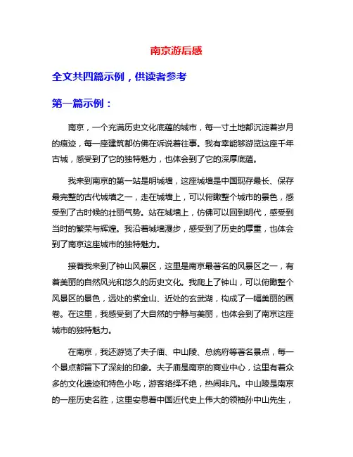 南京游后感