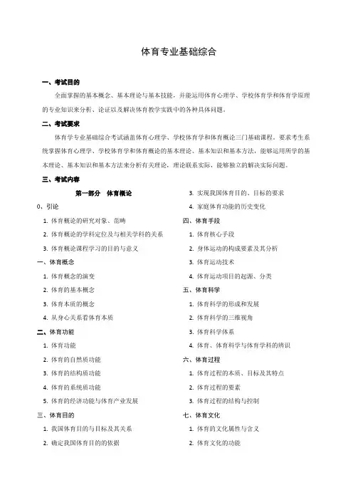 体育专业基础综合