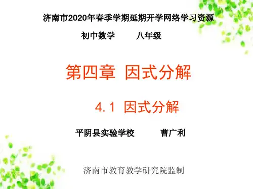因式分解初中数学