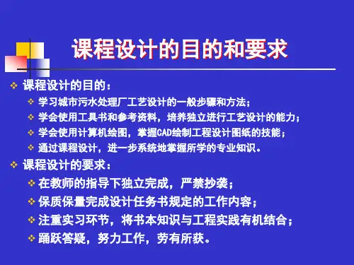 污水厂课程设计