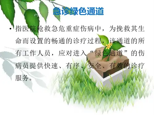 急诊绿色通道管理制度与流程课件