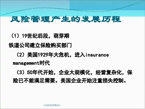 风险管理概述课件