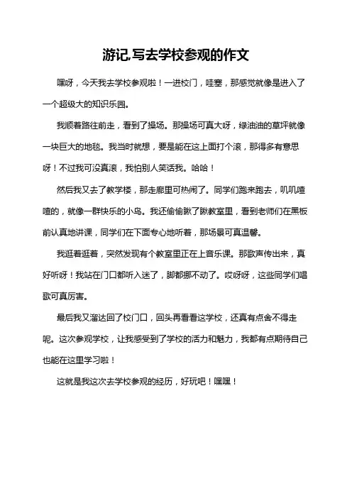 游记,写去学校参观的作文