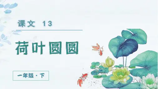 (新)部编版一年级语文下册第13课《荷叶圆圆》精品课件