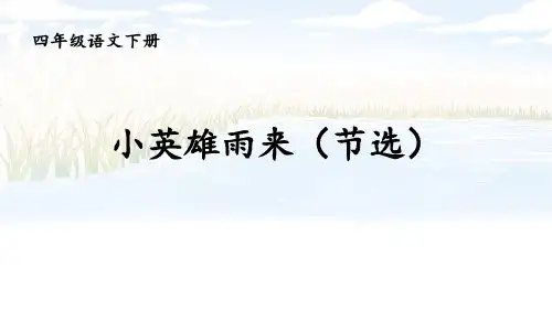 《小英雄雨来》PPT优秀课件