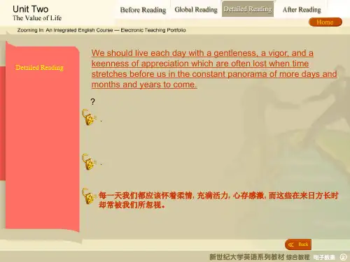 新世纪大学英语 综合教程2   unit2精品PPT课件