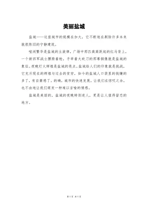 美丽盐城_六年级作文_14