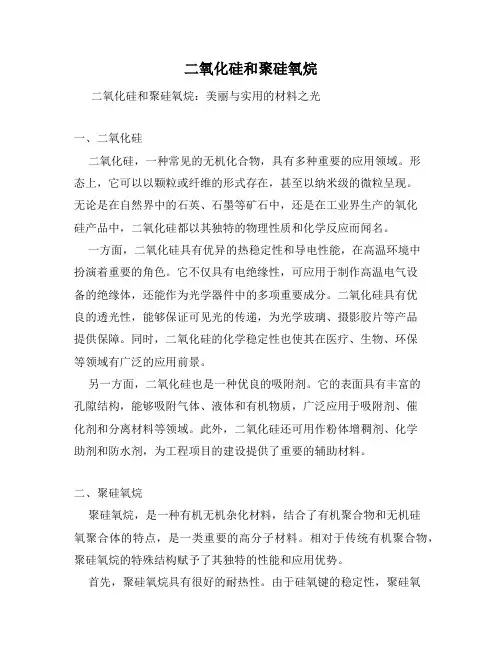 二氧化硅和聚硅氧烷
