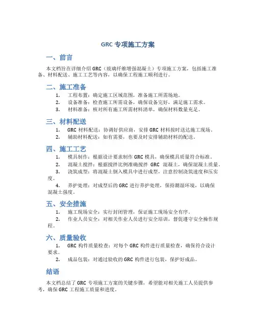 GRC专项施工方案(DOC)