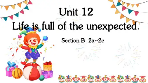 Unit 12 Section B 2a~2e课件(共33张PPT)人教版英语九年级全册