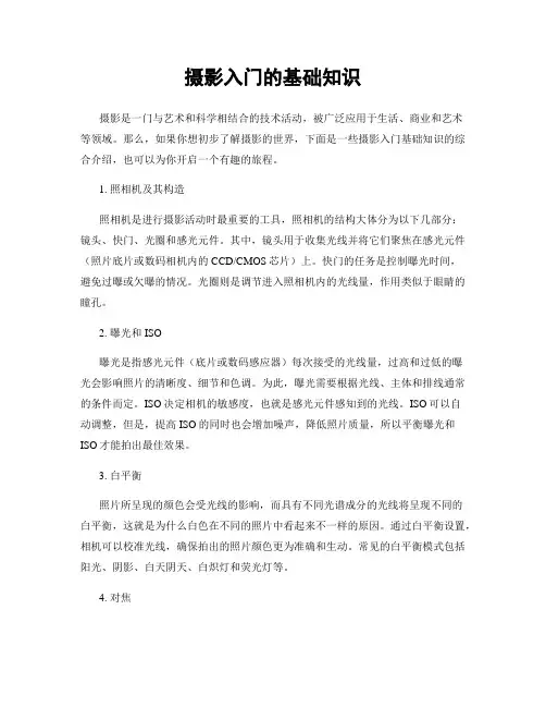 摄影入门的基础知识