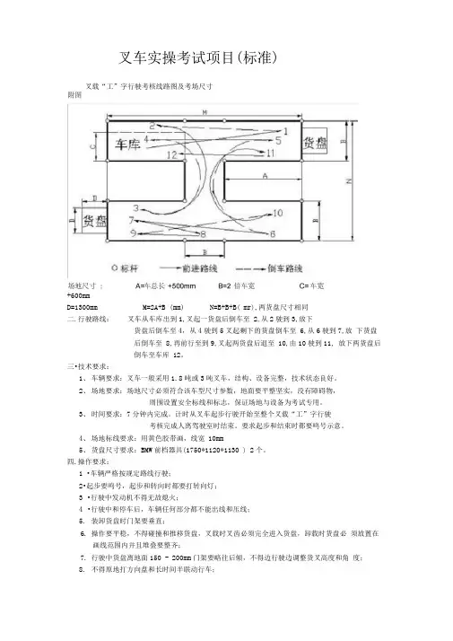 叉车实考标准