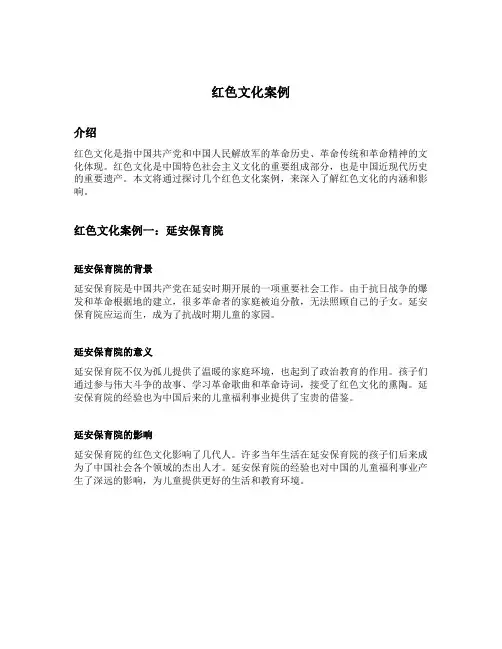 红色文化案例