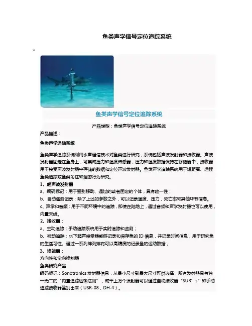 鱼类声学信号定位追踪系统