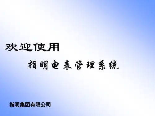 指明集团预付费电表售电系统(2012)