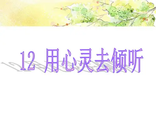 12-用心灵去倾听PPT课件