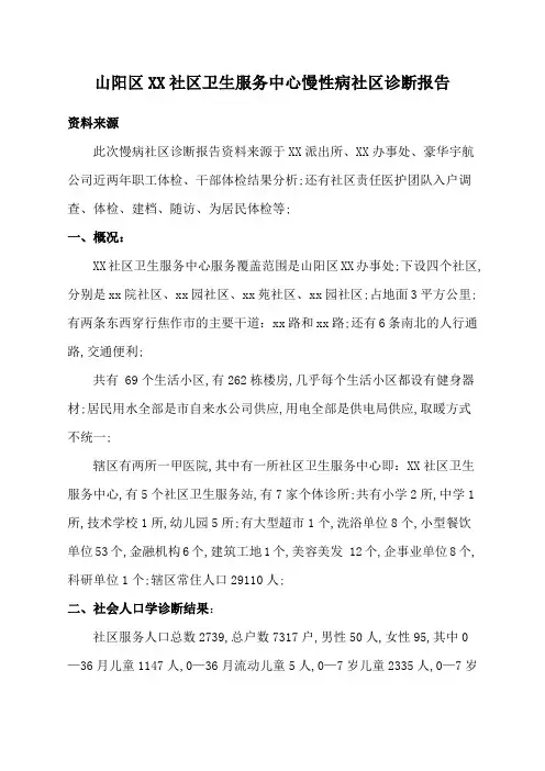 社区诊断报告