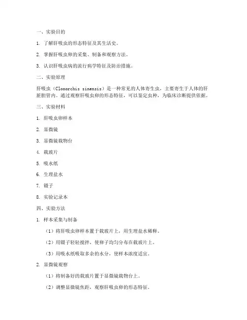 肝吸虫实验报告