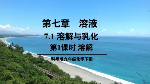 《溶解与乳化》PPT课件【精品】科粤版
