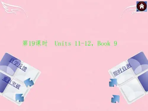 (河北专版)中考英语复习方案 第19课时 Book 9 Units 11-12权威课件(自学反馈