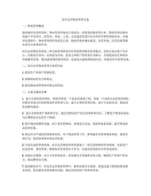 综合运营物业管理方案