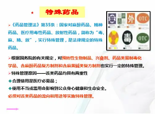 2018年麻醉药品一类精神药品的的管理1-文档资料