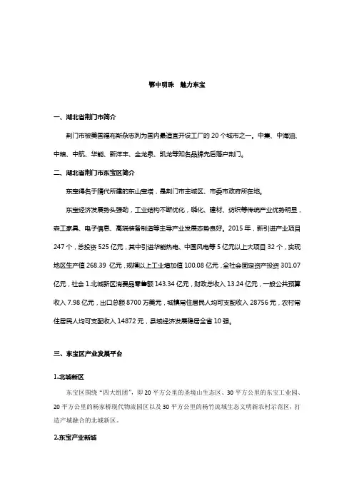鄂中明珠魅力东宝.doc
