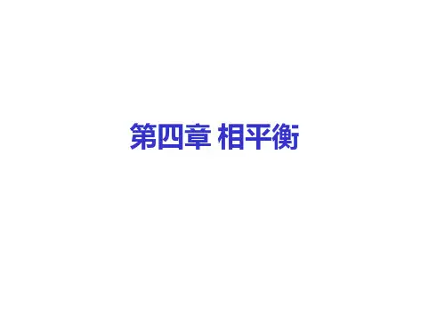 物理化学-第四章相平衡