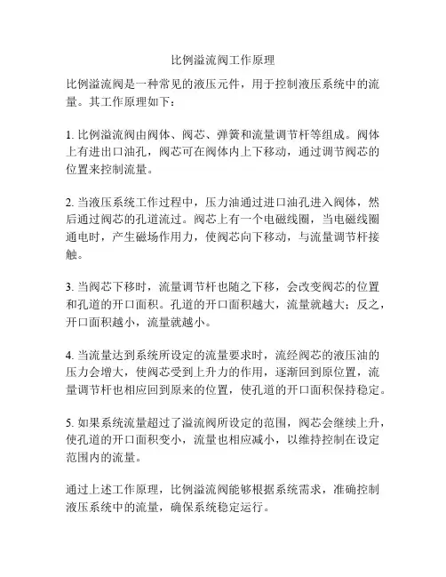比例溢流阀工作原理