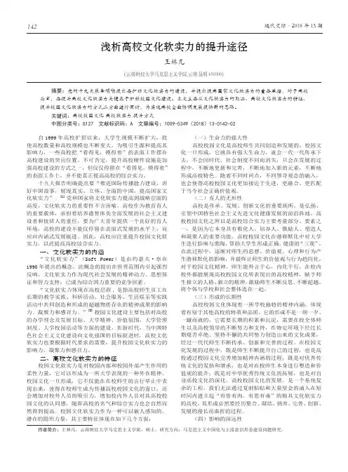 浅析高校文化软实力的提升途径