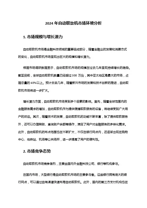 2024年自动取款机市场环境分析