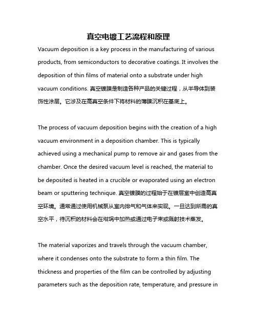 真空电镀工艺流程和原理